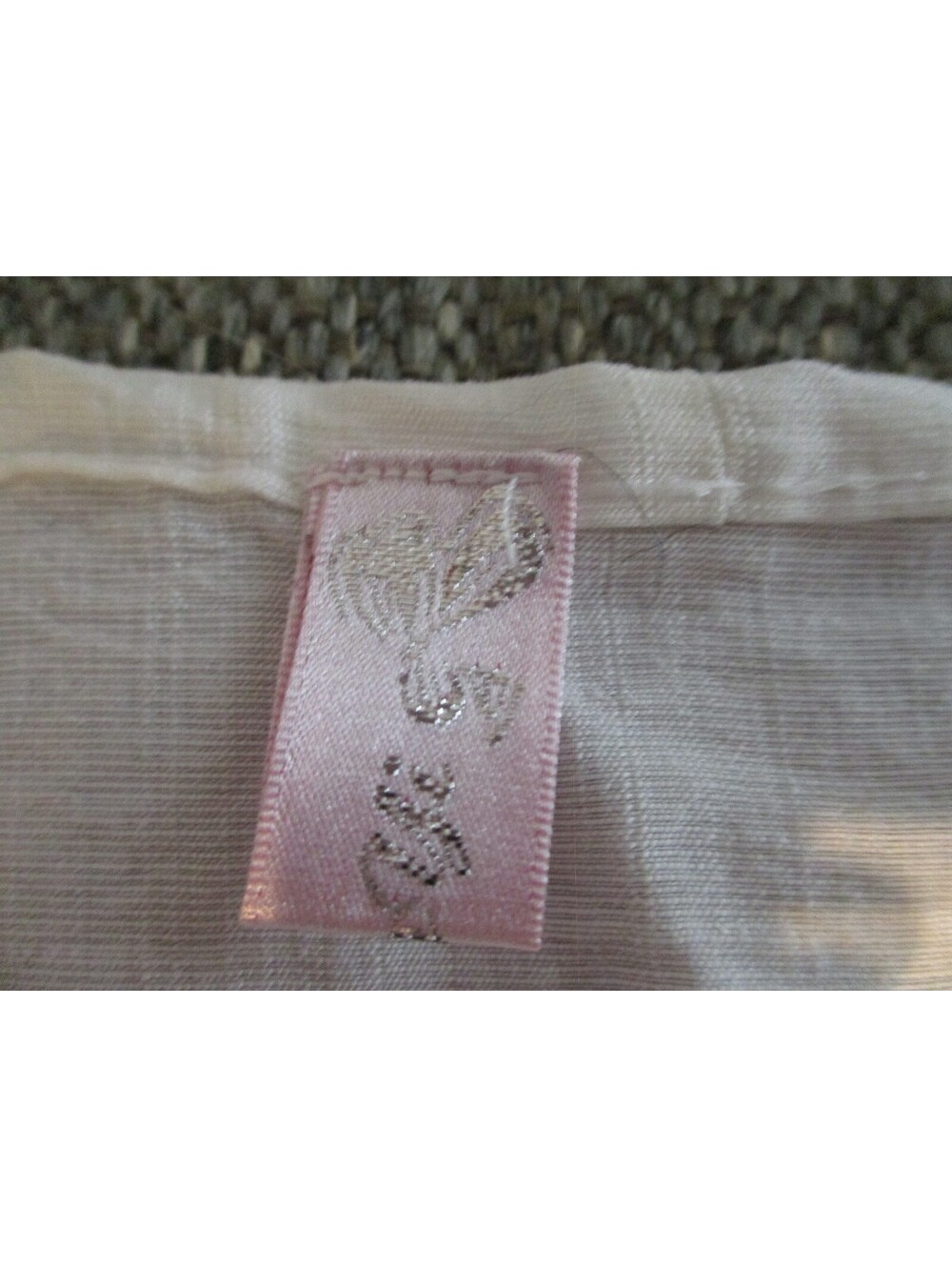 Vintage No Boundaries White Embroidered Blouse Sleeve Ties Y2K Size Large L